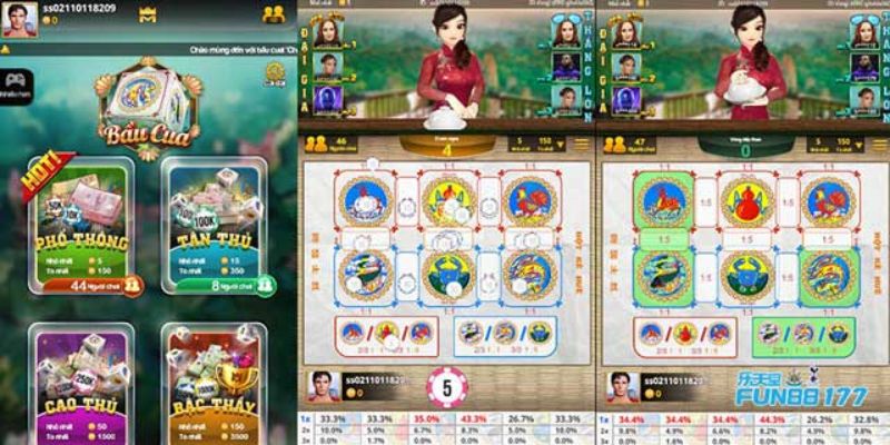 Game bầu cua tôm cá FB68 có nhiều kiểu đặt thú vị