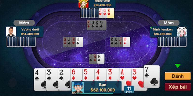 Loại bài trong Game Phỏm online FB68 rất đa dạng
