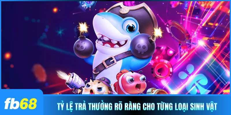Tỷ lệ trả thưởng rõ ràng cho từng loại sinh vật