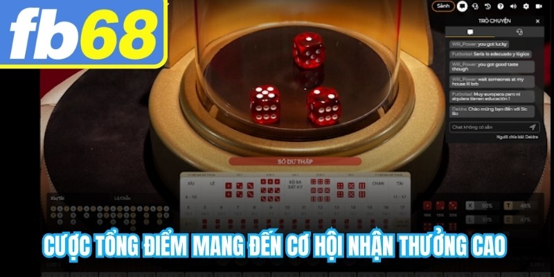 Cược tổng điểm mang đến cơ hội nhận thưởng cao hơn so với thông thường